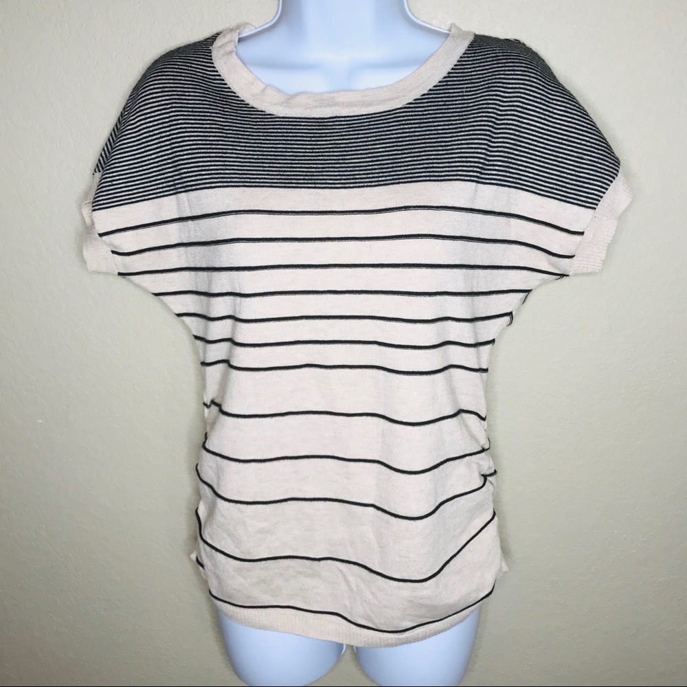 The Limited Tan and Black Striped Shirt, S